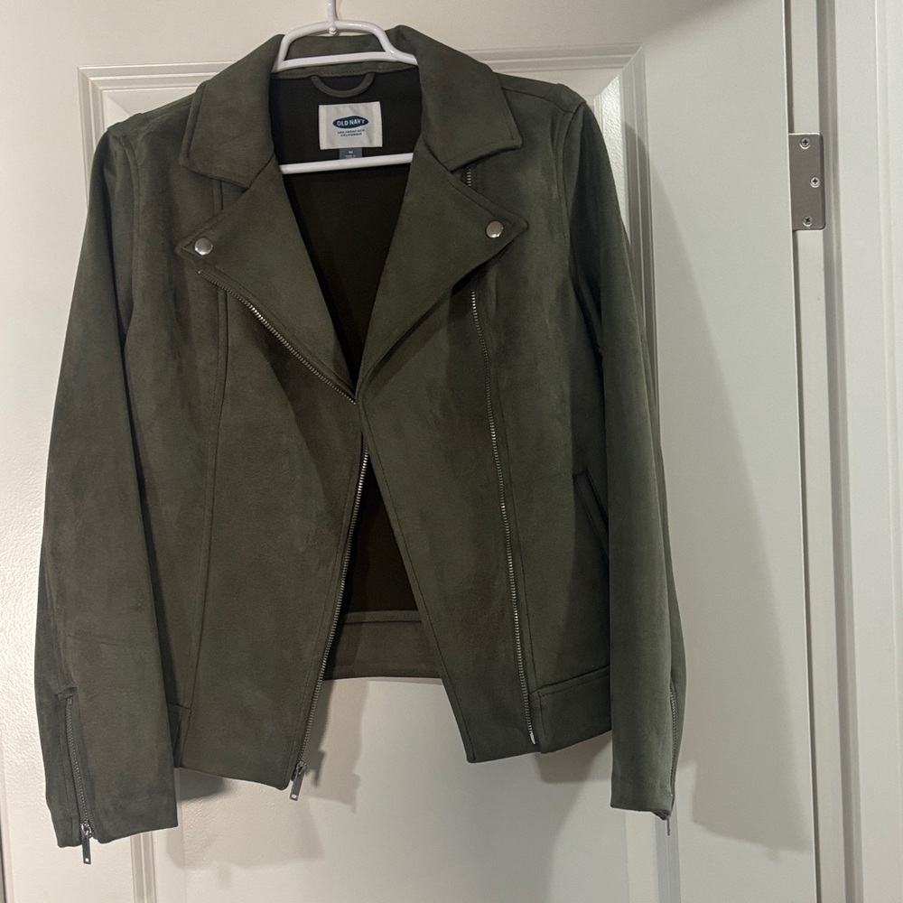 Old Navy Olive Leather Jacket
